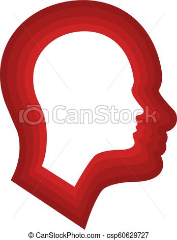 348x470 Head Icon For Schizophrenia Flat Design Vector Illustration