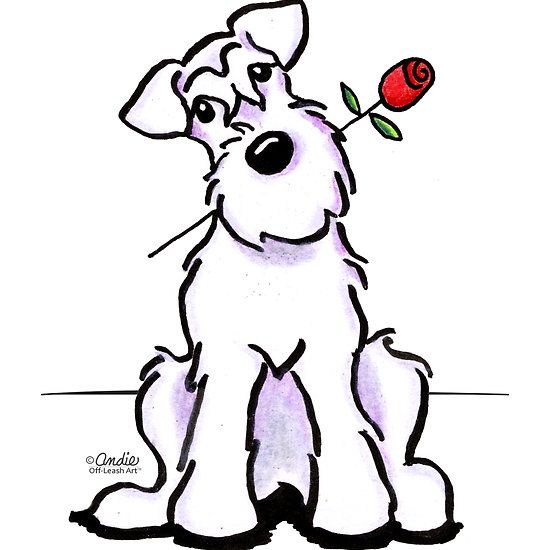 550x550 Miniature Schnauzer Line Drawing