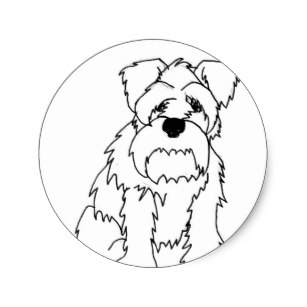 307x307 Schnauzers Drawings Stickers Labels Zazzle Uk