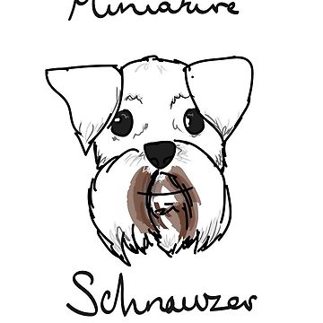 360x360 White Miniature Schnauzer Sticker