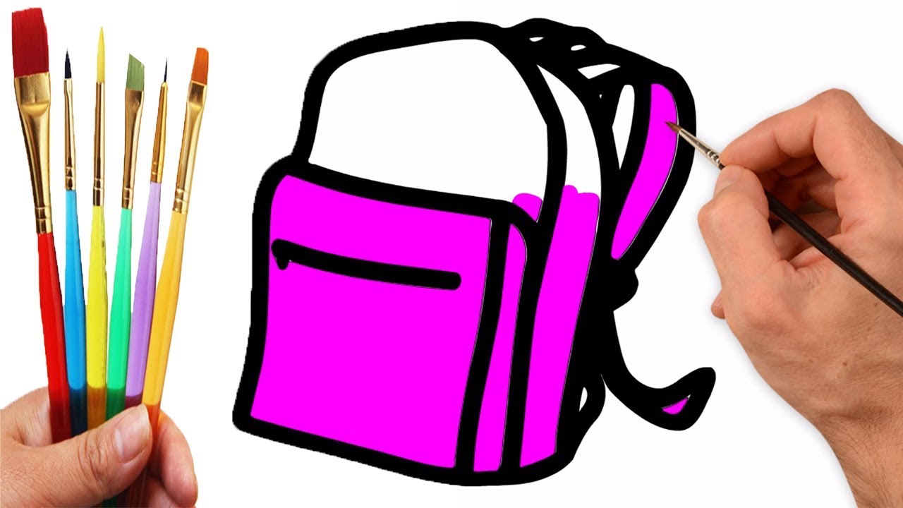 1280x720 How To Draw School Bag For Boys And Girls