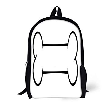 355x355 Pinbeam Backpack Travel Daypack Black And White