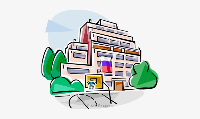 820x491 Russian School Building Royalty Free Vector Clip Art