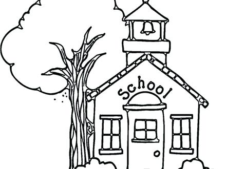 440x330 School Building Coloring Pages Free Church Of To Print Bank