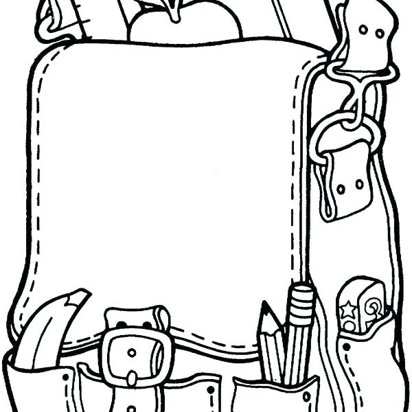 600x600 Coloring Picture Of School Building