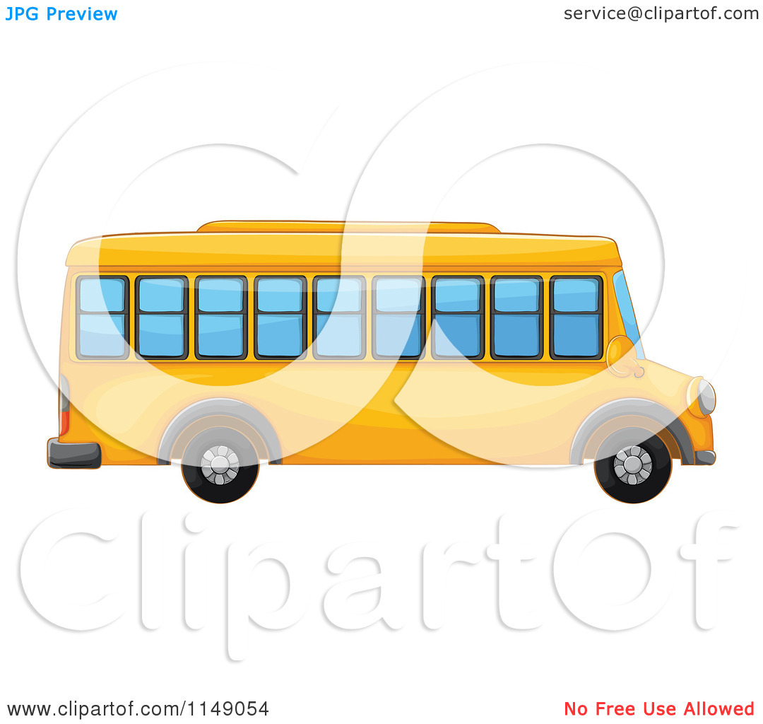 1080x1024 School Bus Side View Drawing
