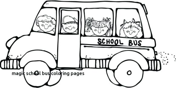 582x292 School Bus Coloring