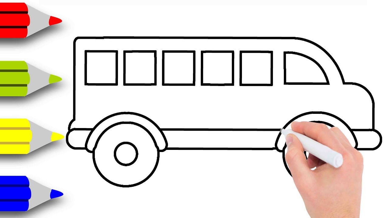 1280x720 How To Draw School Bus Step