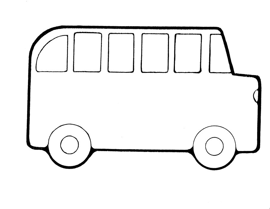 906x700 School Bus Outline Template