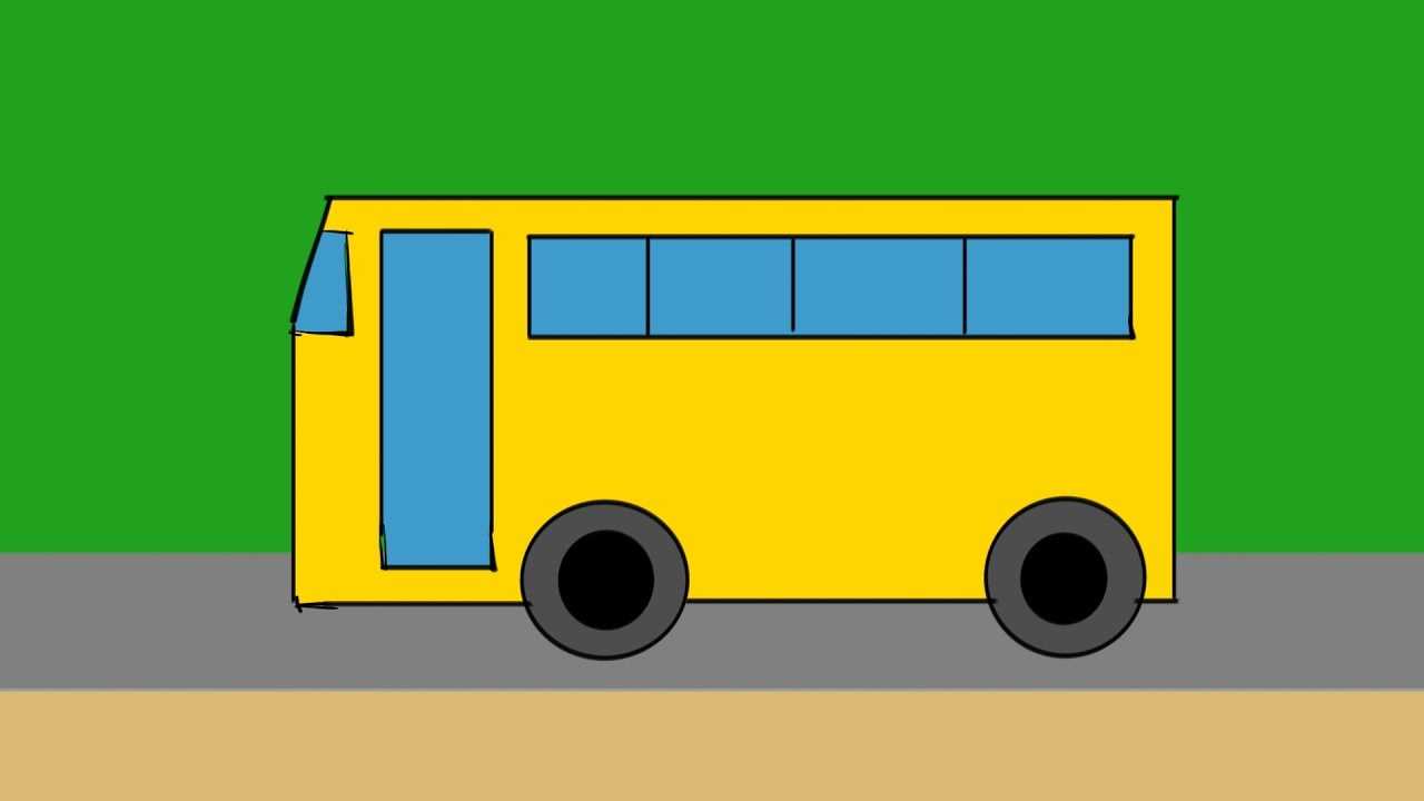 1280x720 Bus Drawing For Kids And Bus Drawing For Kids How To Draw School