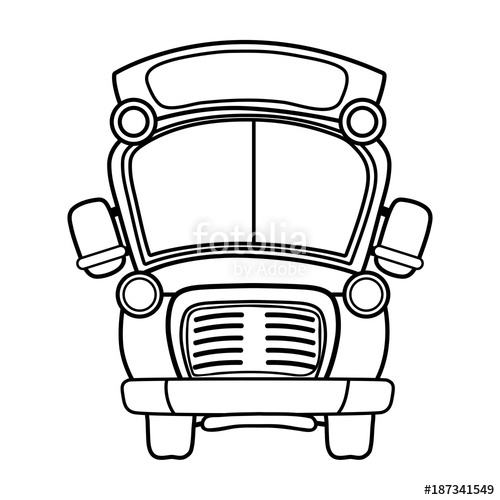 500x500 Line School Bus Transportation To Education Travel Stock Image