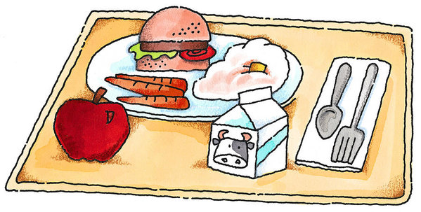 599x303 School Lunch Art Print