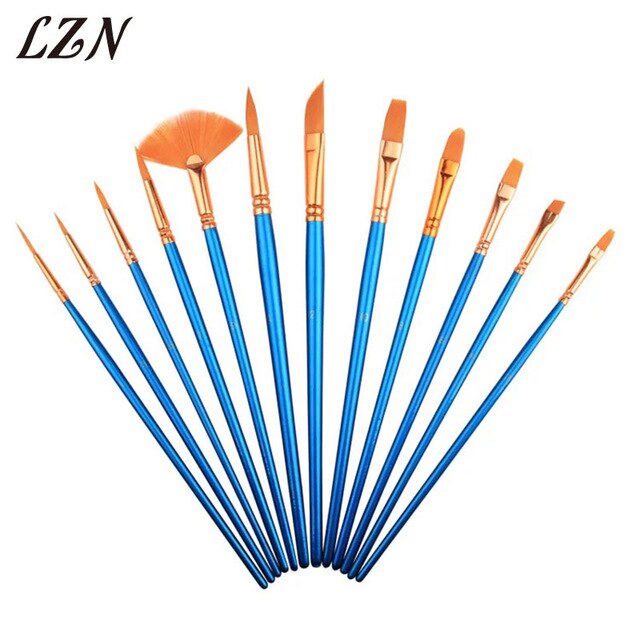 640x640 Lzn Artist Filbert Nylon Hair Acrylic Painting Brush Set
