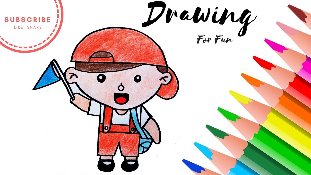 1280x720 How To Draw Cartoon School Children
