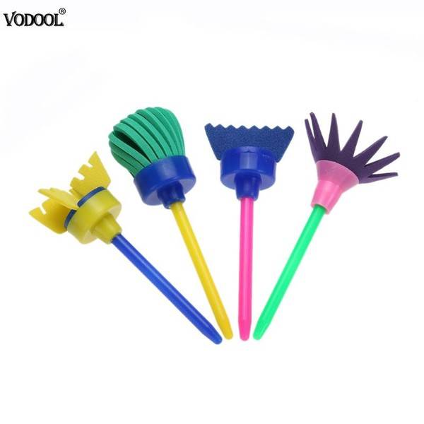600x600 Buy Flower Paint Brush Rotate Spin Sponge Kids Children