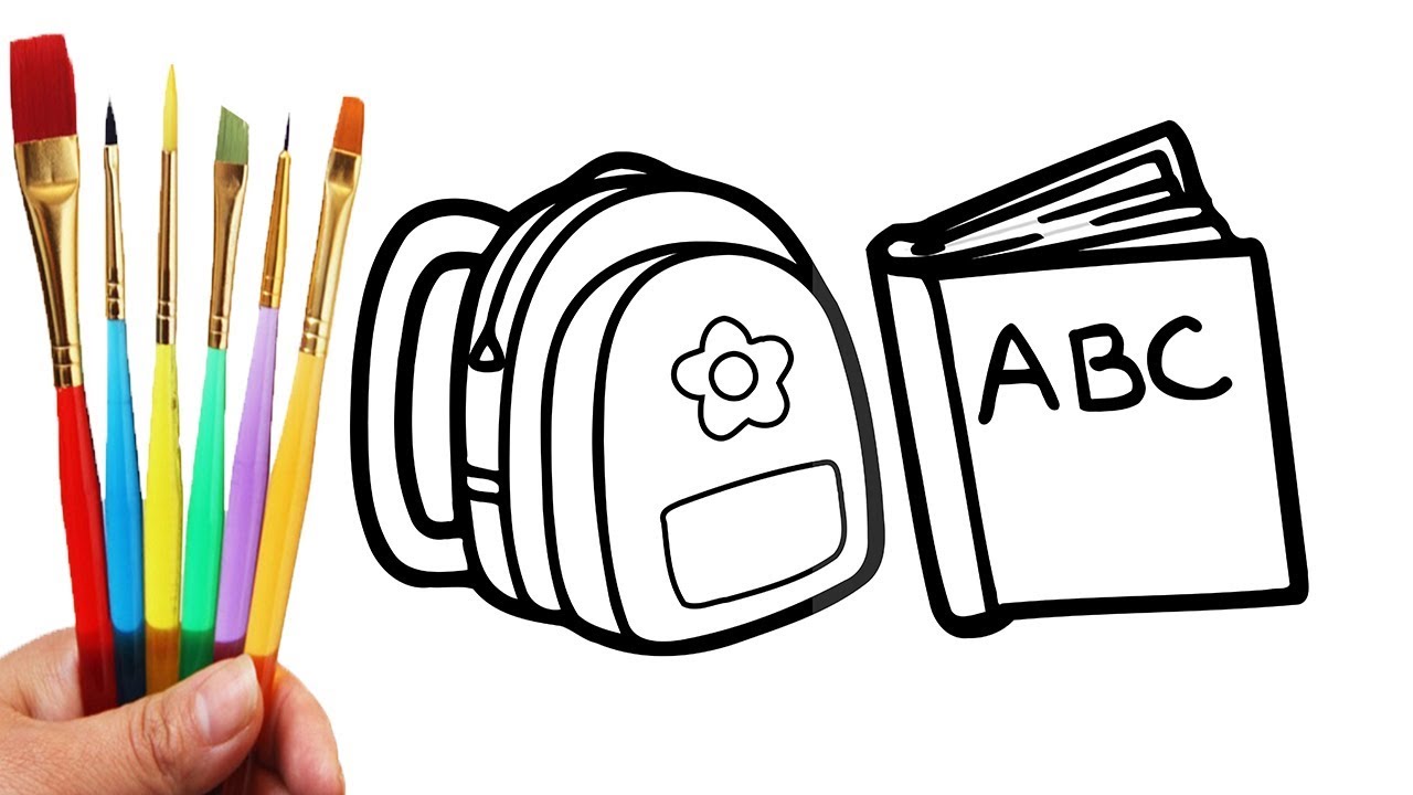 1280x720 How To Draw School Bag For Boys And Girls