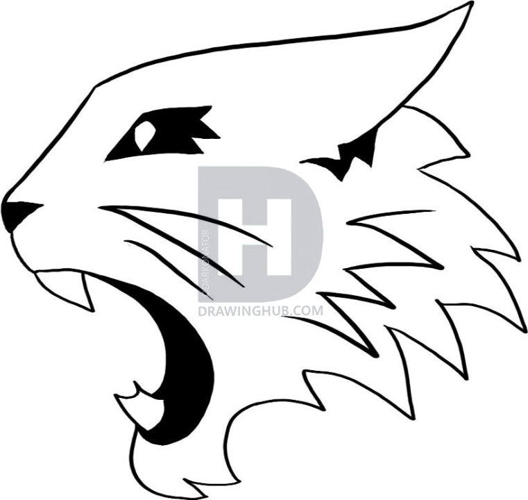 761x720 How To Draw High School Musical Wildcats Logo, Step