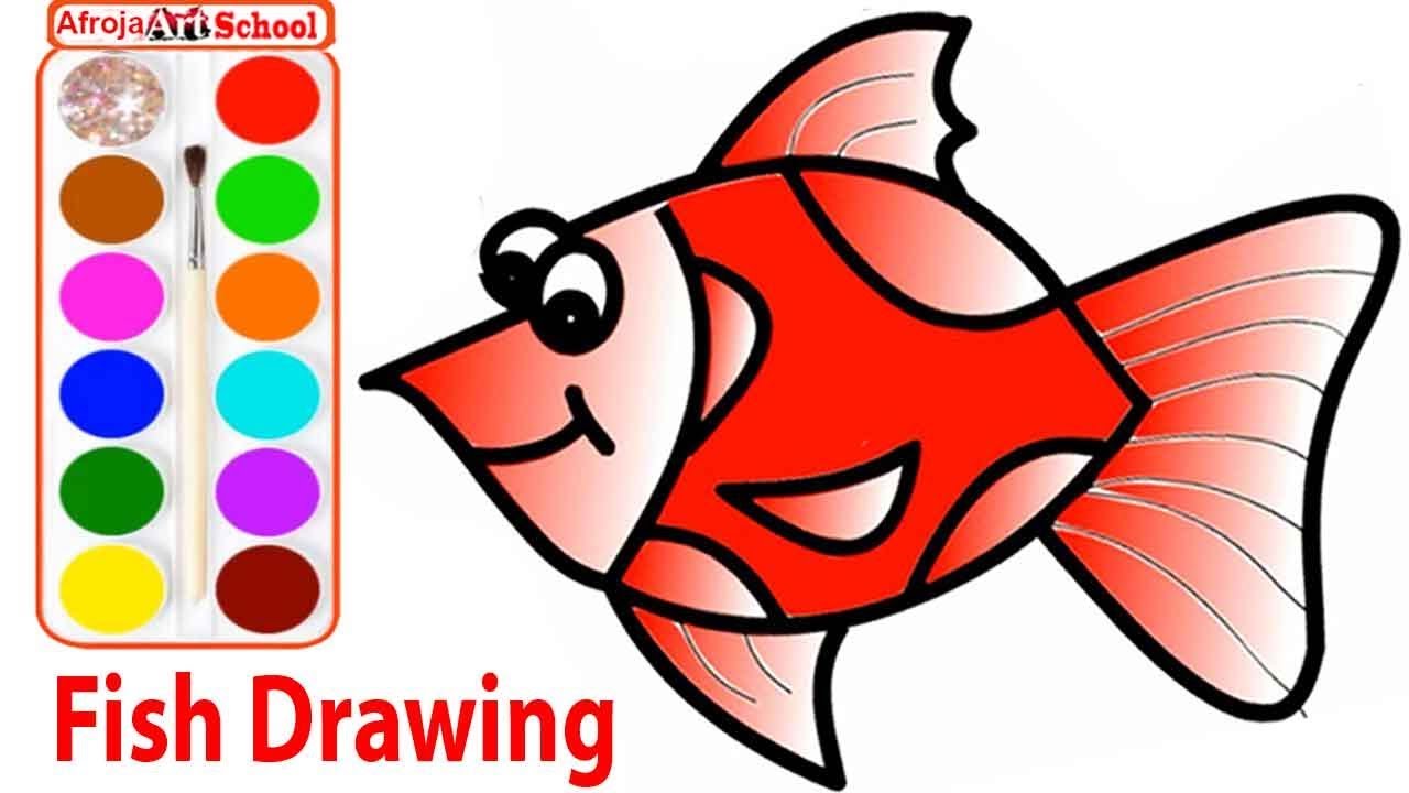 1280x720 How To Draw A Fish Easy Drawings For Kids