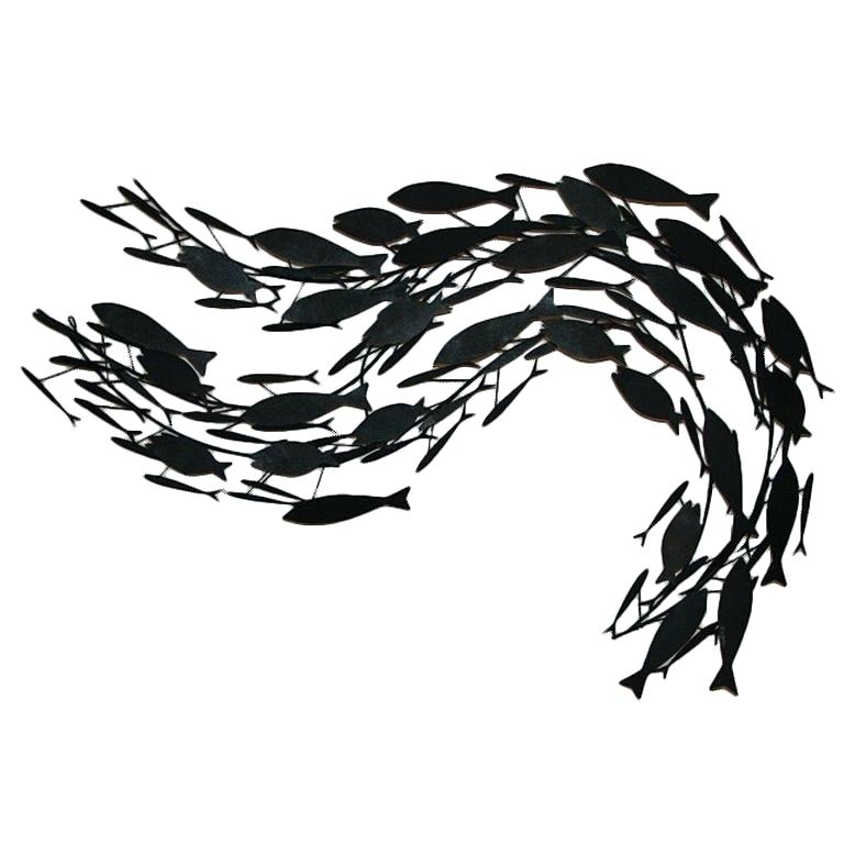 768x768 School Of Fish Metal Wall Art Amazing School Of Fish Wall Art