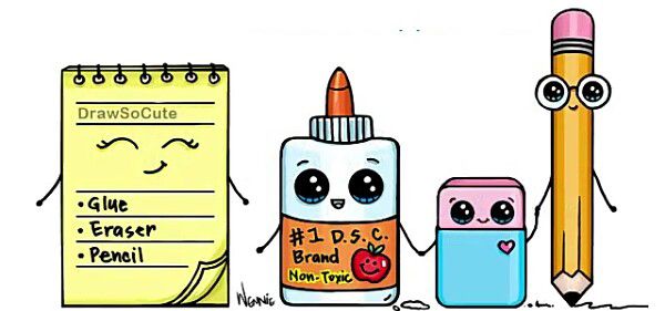 600x281 School Supplies Projects To Try Cute Drawings, Kawaii Drawings
