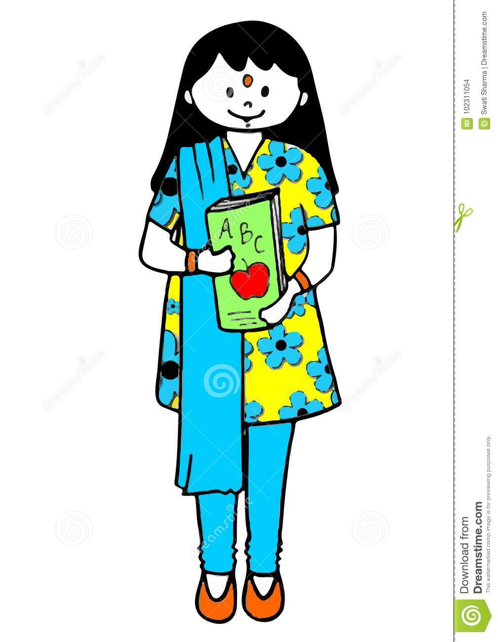 1008x1300 Indian School Teacher Clipart