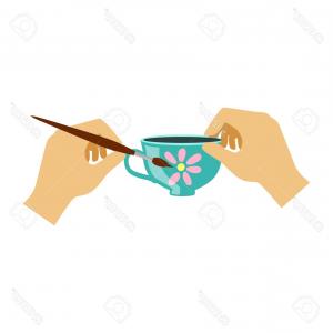 300x300 Photostock Vector Children With Teacher Drawing In Art Class