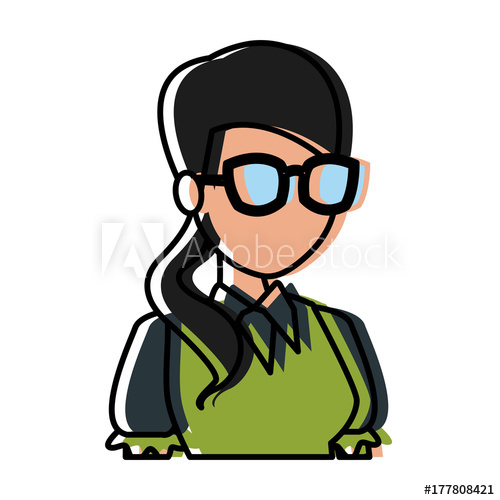 500x500 School Teacher Cartoon Icon Vector Illustration Graphic Design