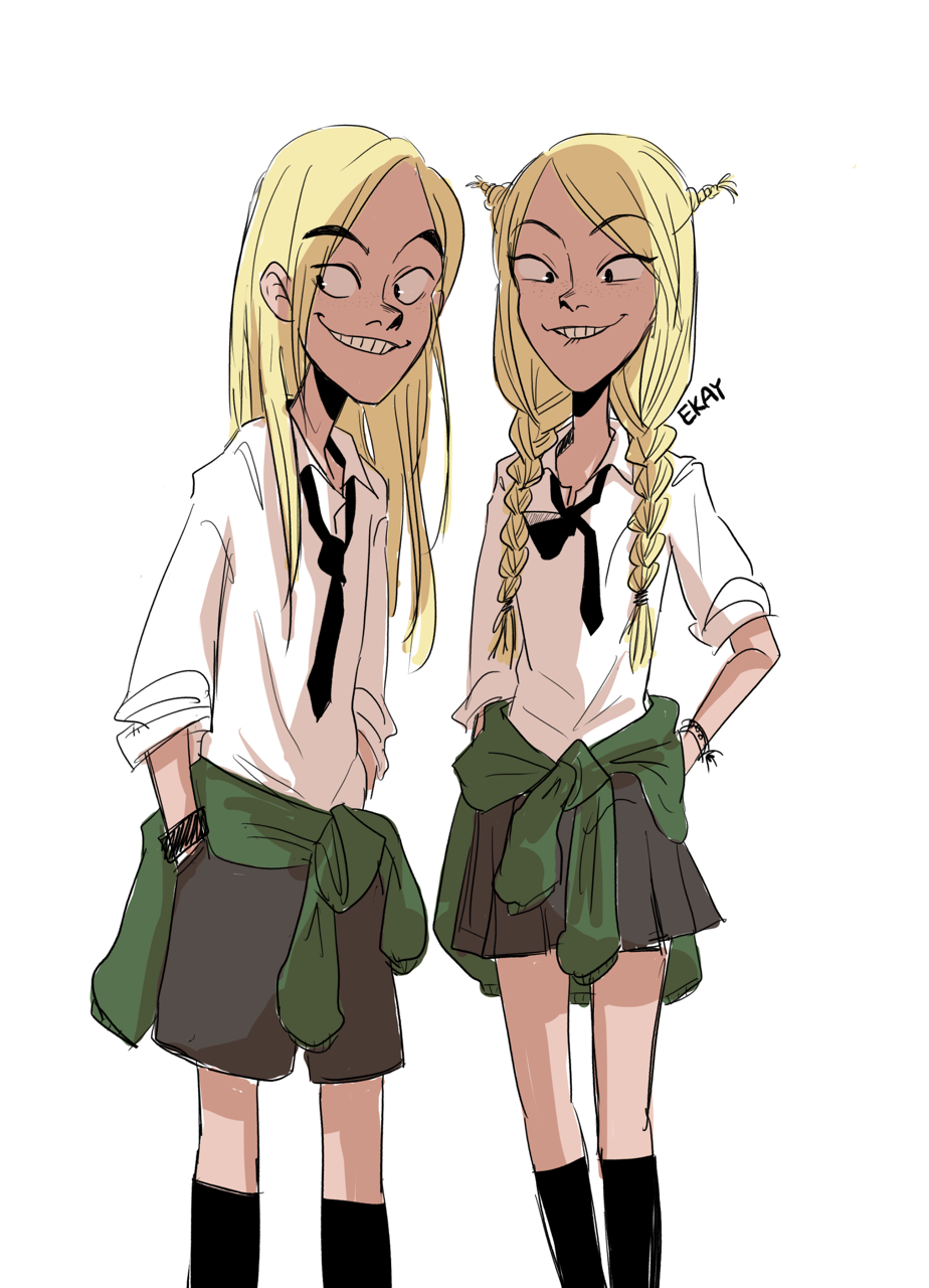 924x1280 Eeeeeeeeeeeeek!!!! I Had To Draw Twins In School Uniform After