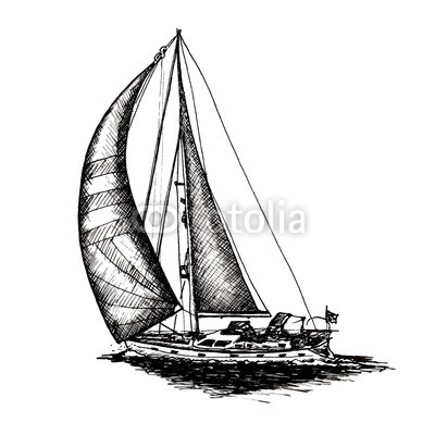 400x400 ship sailing yacht boat antique vintage antique black ink hand