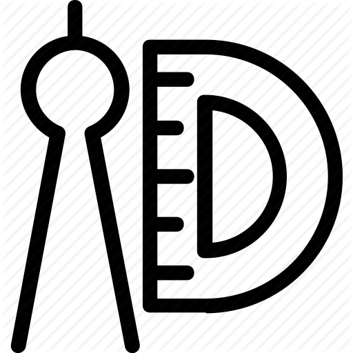 512x512 Divider, Drafting, Drawing, Geometry, Protractor Icon