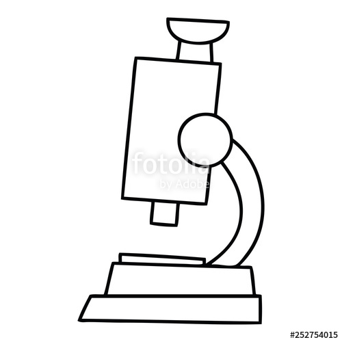 500x500 Line Drawing Cartoon Science Microscope Stock Image And Royalty