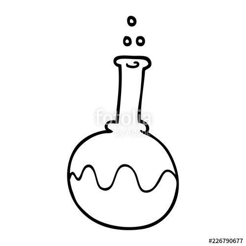 500x500 Line Drawing Cartoon Science Tube Stock Image And Royalty Free