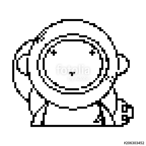 500x500 Line Astronaut Cosmobaut With Space Science Equipment Stock Image