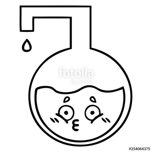 500x500 Line Drawing Cartoon Science Experiment Stock Image And Royalty