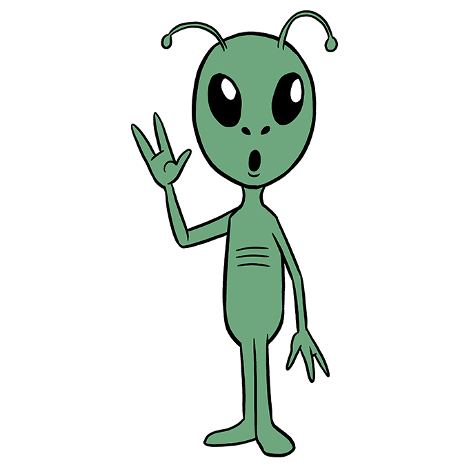 680x678 How To Draw An Alien