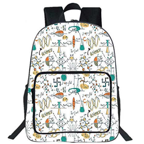 466x466 Iprint Large Casual Backpack,doodle,science Lab
