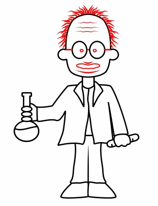 325x425 Drawing A Cartoon Scientist