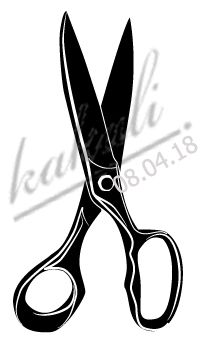 200x350 Vector Scissors Draw With Adobe Illustrator Original Piece Of Art