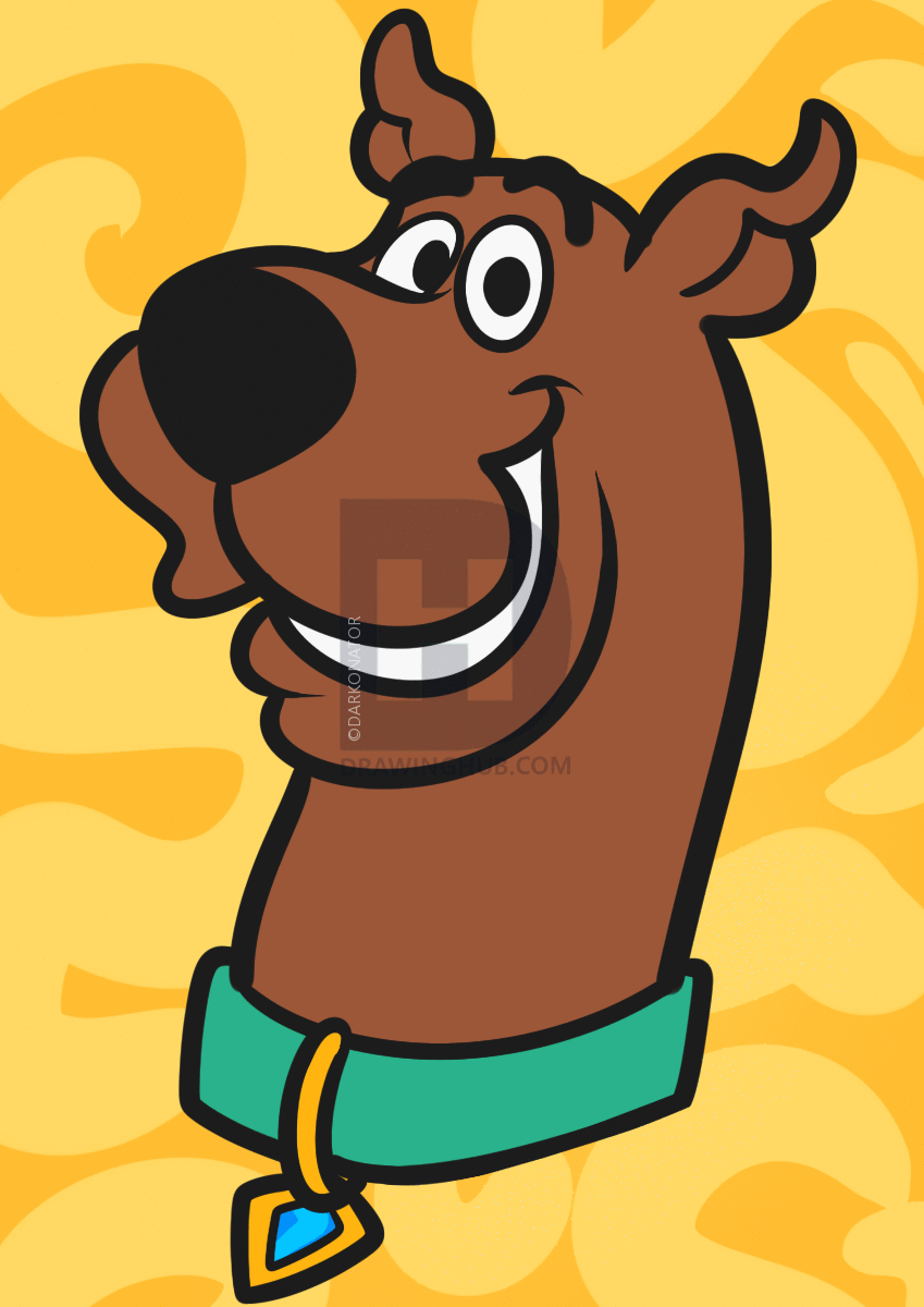 849x1200 Easy To Draw Scooby Doo Head, Step