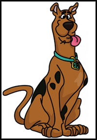 200x288 How To Draw Scooby Doo Cartoon Characters Drawing Tutorials