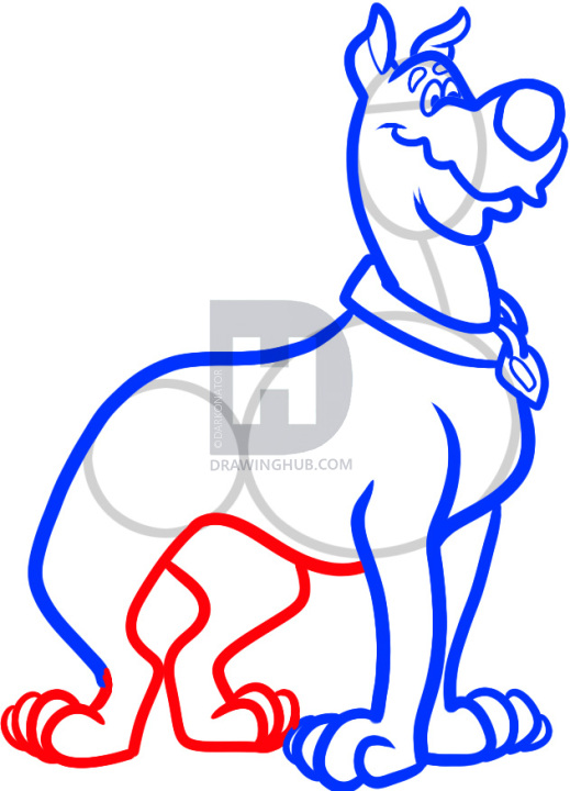519x720 How To Draw Scooby Doo, Step