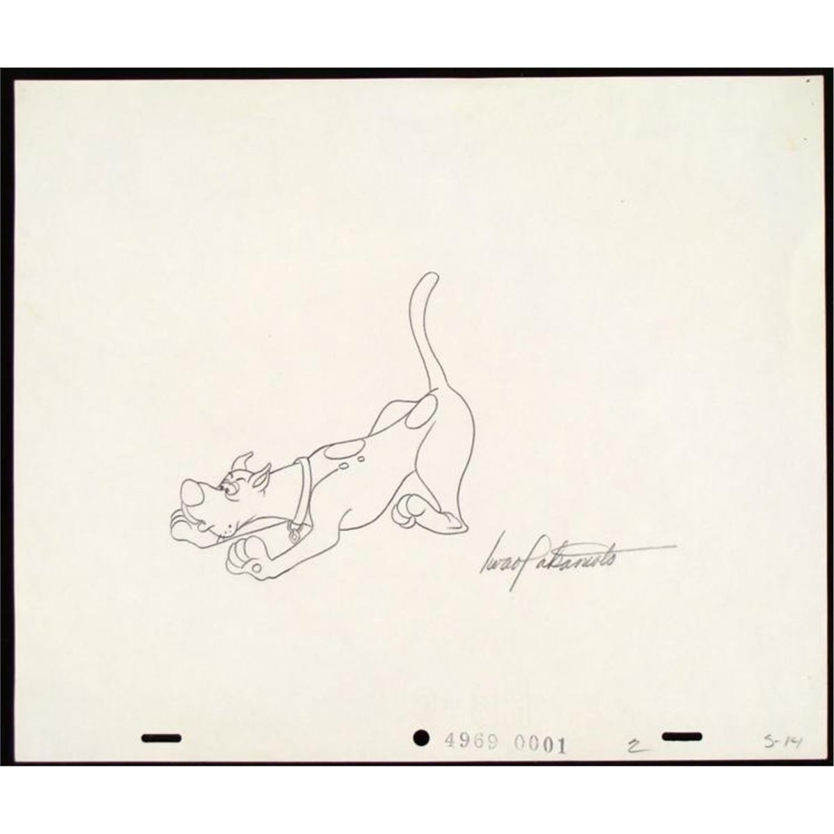 1200x1200 Signed Orig Animation Drawing Iwao Takamoto Scooby Doo