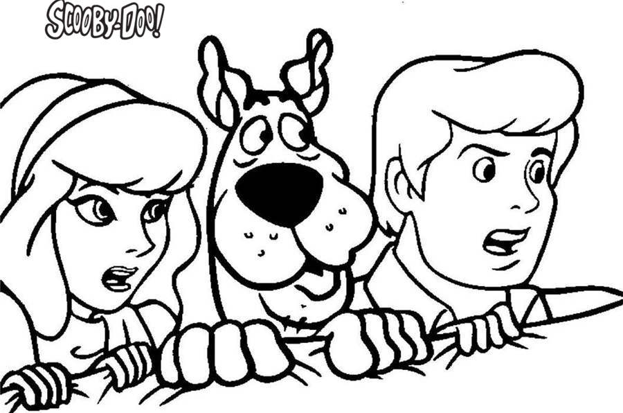 900x596 Scooby Doo Coloring Pages Clipart Black And White