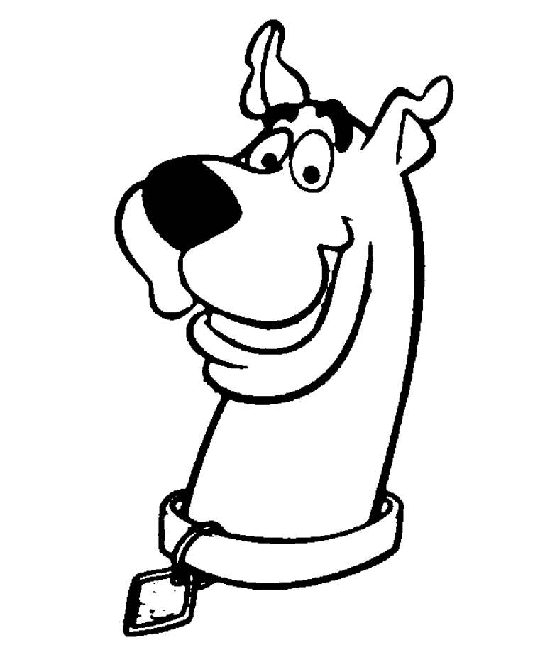 768x940 Scooby Doo Clipart Black And White Clipart Portal