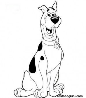 297x338 Printable Scooby Doo Coloring Page