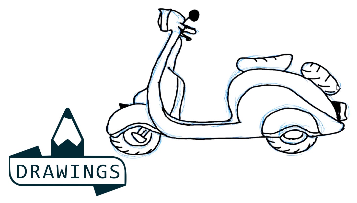 1459x830 How To Draw A Scooter