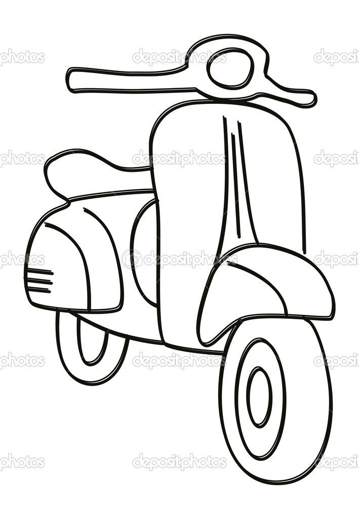 709x1024 Drawing Scooter