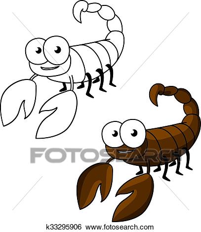 407x470 Scorpion Clipart Line Drawing