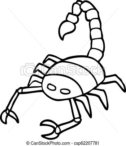 407x470 Line Drawing Cartoon Of A Scorpion