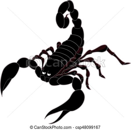 450x449 Vector Image Of The Cartoon Brown Scorpion